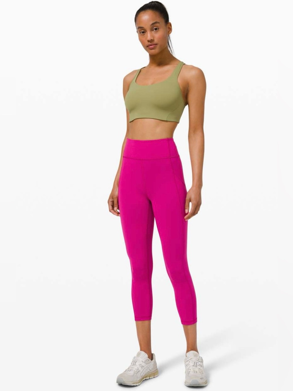 Lululemon Invigorate High-Rise Leggings Ripened Raspberry 23”, size 8, like new!